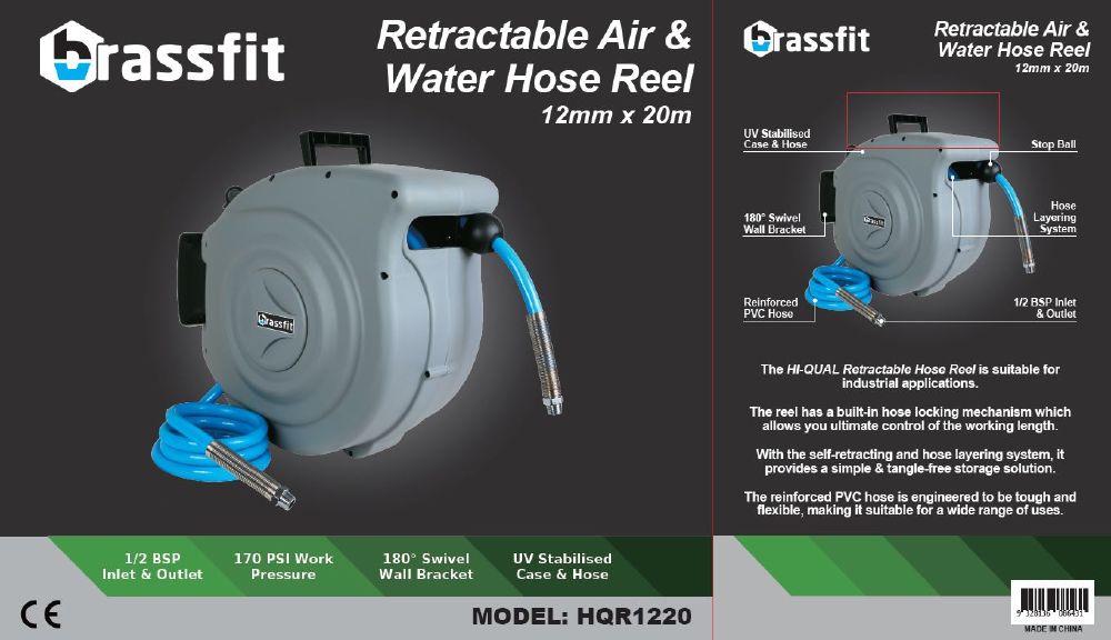 12mm Retractable Air with Hose x 20m